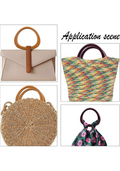 Ahşap Çanta Kolu Daire Ahşap Kolları Tığ Işi Örme Çanta Plaj Çantası Hasır Çanta Çanta Kolları Için Yedek Aracı (Yurt Dışından) fiyatları