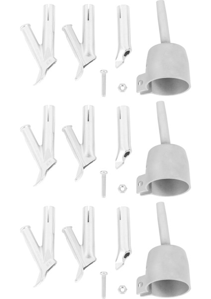 3x 4 Hız Kaynak Nozulları Vinil Pvc Plastik Sıcak Hava Üfleyici Üçgen Hız Memesi 5mm Yuvarlak Kaynak Kafası Alaşım (Yurt Dışından)