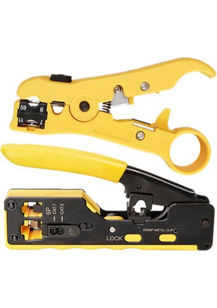 RJ45 Pense Crimper Cat5 Cat6 Cat7 Ağ Aracı Rg Rj 45 Ethernet Kablo Striptizci Presleme Kelepçe Maşa Klip RG45 Lan (Yurt Dışından)