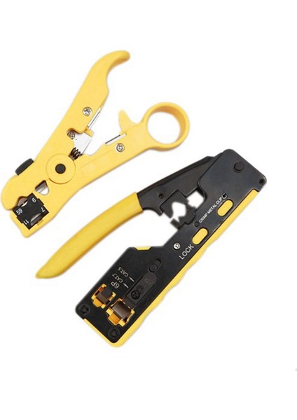 RJ45 Pense Crimper Cat5 Cat6 Cat7 Ağ Aracı Rg Rj 45 Ethernet Kablo Striptizci Presleme Kelepçe Maşa Klip RG45 Lan (Yurt Dışından)