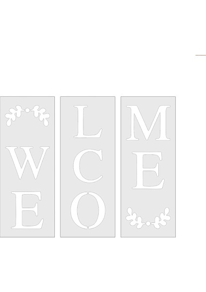 Hoş Geldiniz Tabelası Stencil, Ahşap Üzerine Boyama Için Mektup Şablonları Yeniden Kullanılabilir Sundurma Tabelası ve Ön Kapı Dikey Dekorasyon (Yurt Dışından)