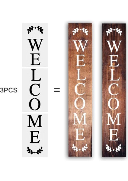 Hoş Geldiniz Tabelası Stencil, Ahşap Üzerine Boyama Için Mektup Şablonları Yeniden Kullanılabilir Sundurma Tabelası ve Ön Kapı Dikey Dekorasyon (Yurt Dışından) indirimleri