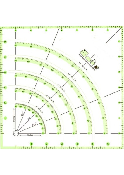 Çok Fonksiyonlu Patchwork Kumaş Kapitone Cetvel Yaylar ve Fan Yorgan Daire Kesici Cetvel Dıy Dikiş El Sanatları Araçları (Yurt Dışından)
