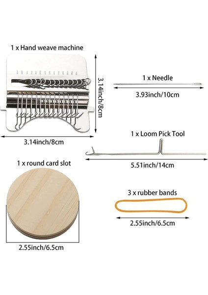 Mini Tezgah Speedweve Tipi Örgü Aracı, Örme Tezgahı Hızla Mini Tamir Uygun Örme Tezgahı Dıy Dokuma Sanatları 14 Kanca (Yurt Dışından)
