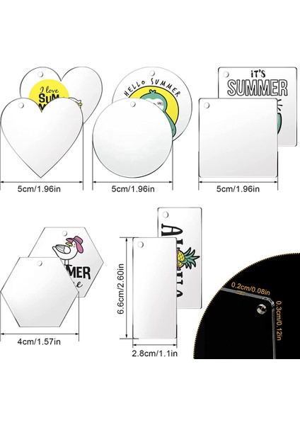 200 Parça Akrilik Anahtarlık Boşlukları Boş Akrilik Şeffaf Anahtarlık Kolye Dıy Zanaat Projeleri Için (Yurt Dışından) fiyatları
