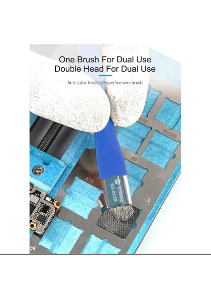 -022B Güvenli Fırça Anti-Statik Anakart Pcb Temizleme Fırçası Cep Telefonu Tamir Araçları Kiti Çift Kafa Kolaylık Için (Yurt Dışından) indirimleri