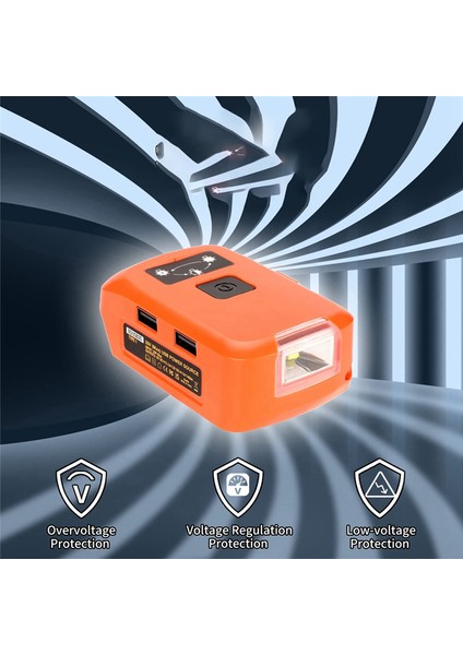 20V Lityum USB Şarj Cihazı Için Adaptör, Çift USB Şarj Cihazı ve 12V Bağlantı Noktalı LED Çalışma Işığı (Yurt Dışından) fiyatları