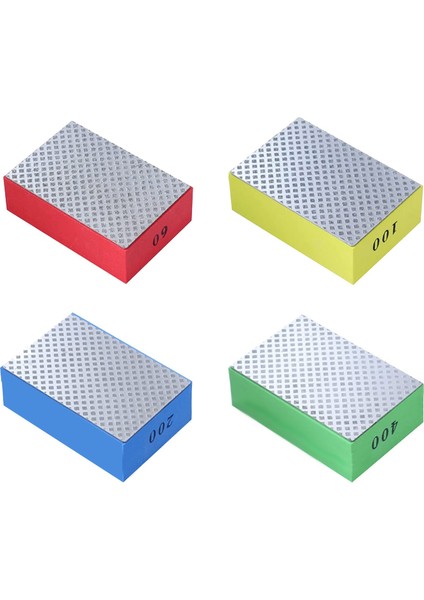 4 Adet Elmas El Parlatma Pedleri Seramik Karo Cam Taşlama, Zımpara Parlatma Taşlama Bloğu 60 ,100 ,200 ,400 (Yurt Dışından) fırsatları