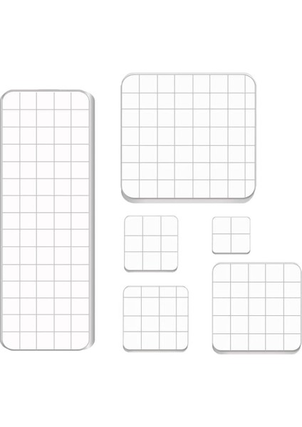 Adet Damga Blokları Akrilik Şeffaf Damgalama Blokları Araçları Scrapbooking El Sanatları Yapımı Için Izgara Çizgileri ile (Yurt Dışından)