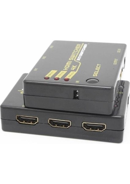 HDMI Switch 3 Port Çoklayıcı Kumandalı 4K Ultra Hd Destekli fırsatları
