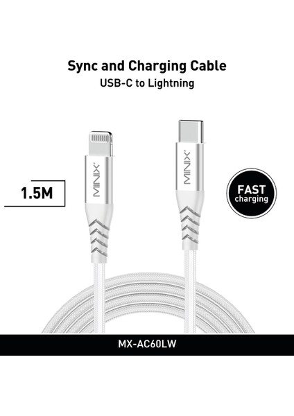 Usb-C To Lightning Cable 150CM White