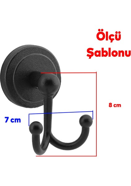 Siyah Renk Metal Sağlam Aparat Bornoz Havlu Asma Askı Banyo Lavabo Çatal Yapışkanlı 2'li Askılık fiyatları