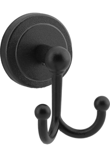 Siyah Renk Metal Sağlam Aparat Bornoz Havlu Asma Askı Banyo Lavabo Çatal Yapışkanlı 2'li Askılık fırsatları