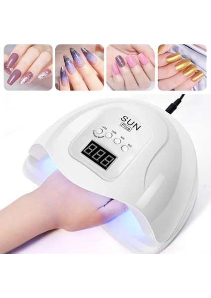 Sun Five Uv Led Yavaş Hızlı Ayarlı 48w Profesyonel Usb Girişli Tırnak Kurutucu Protez Tırnak Kalıcı Oje Poly Gel fırsatları