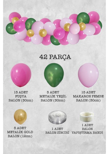 Aloha Konsept Balon Zinciri Aloha Tema Parti Balon Seti 42 Parça fiyatları