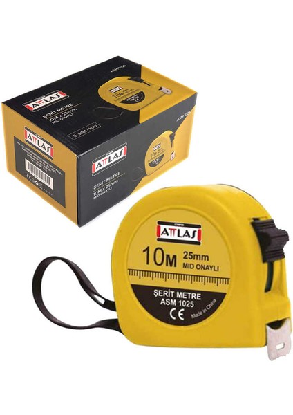 Asm 1025 Şerit Metre 10 m x 25 mm