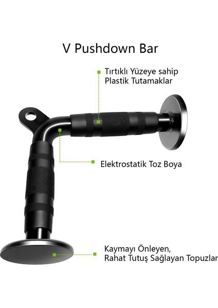 Profesyonel V Bar Lat Pushdown Bar