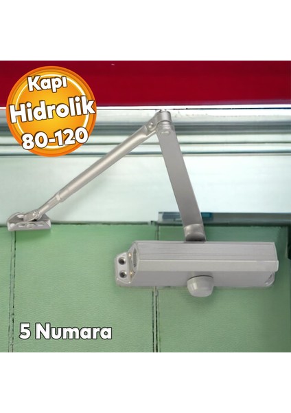 Çelik Kapı Hidroliği Kapı Durdurucu Yavaşlatıcı Yayı No: 5 Kapasite 80-120 Kilogram Gümüş Renk