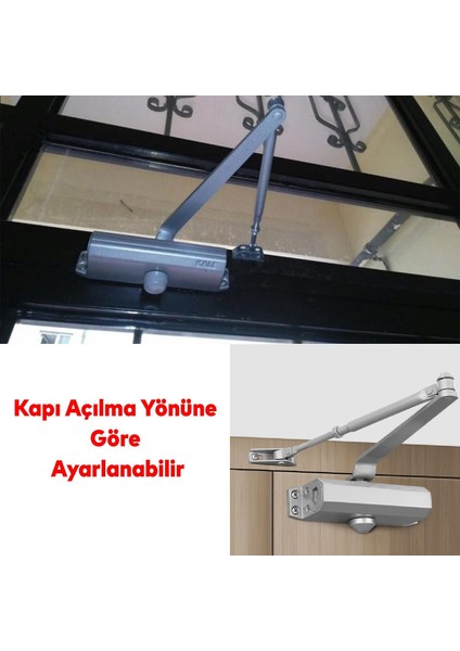 Çelik Kapı Hidroliği Kapı Durdurucu Yavaşlatıcı Yayı No: 5 Kapasite 80-120 Kilogram Gümüş Renk modelleri