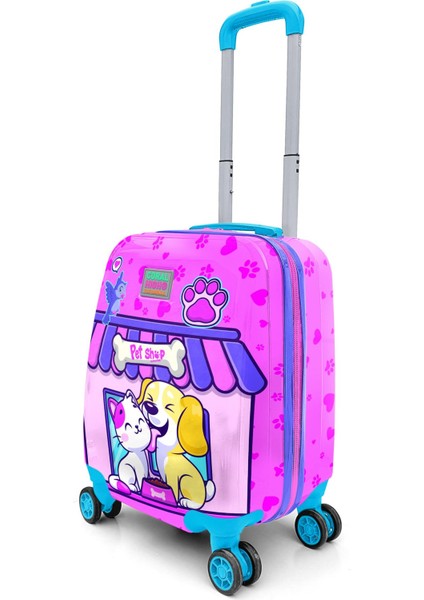 Kids Kedi Köpek Desenli Çocuk Valizi 16776