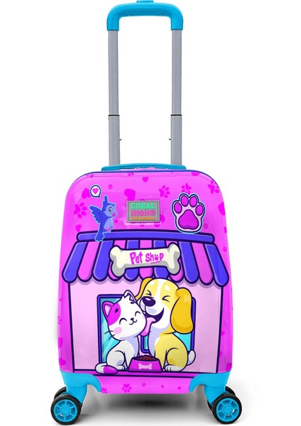 Kids Kedi Köpek Desenli Çocuk Valizi 16776