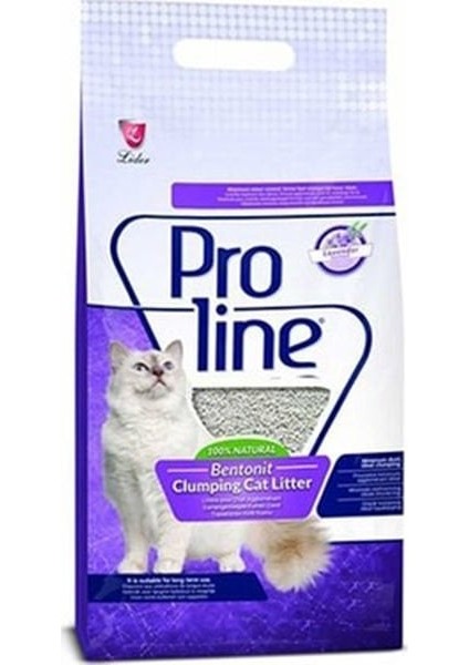 Proline Lavanta Kokulu Topaklanan Bentonit Kedi Kumu 5 Lt