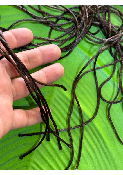 5 Adet Kahverengi Saten Giyim Takı Kolye Aksesuar Çanta Ipi 2 Metre