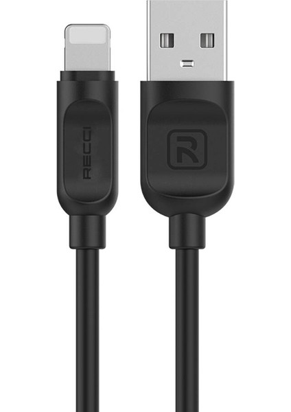 iPhone Şarj Kablosu Recci RCL-P100 City Of Sky Serisi Lightning To Usb-A Data ve Şarj Kablo 1m Siyah indirimleri