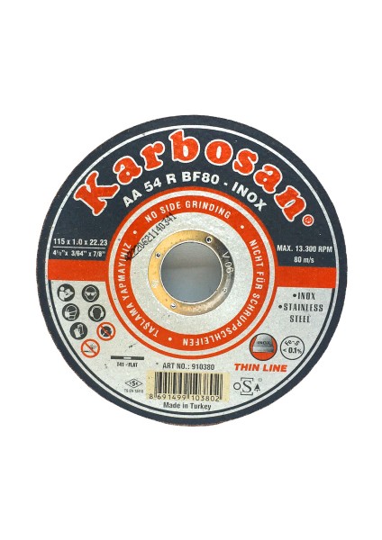 İNOX METAL KESİCİ DİSK 115MMX1.0X22 (3791)