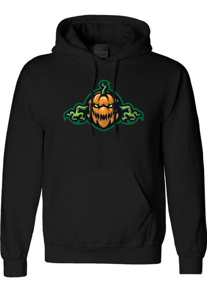 Hallowen Tasarım Dijital Baskılı 3 Iplik Şardonlu Unisex Kapüşonlu Hoodie Sweatshirt