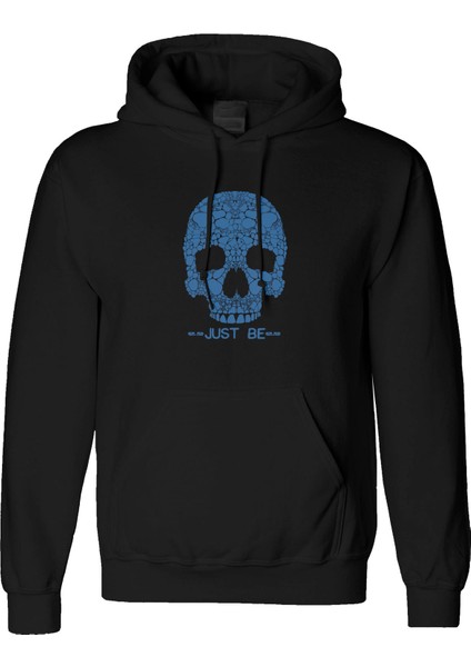 Just Be Tasarım Dijital Baskılı 3 Iplik Şardonlu Unisex Kapüşonlu Hoodie Sweatshirt