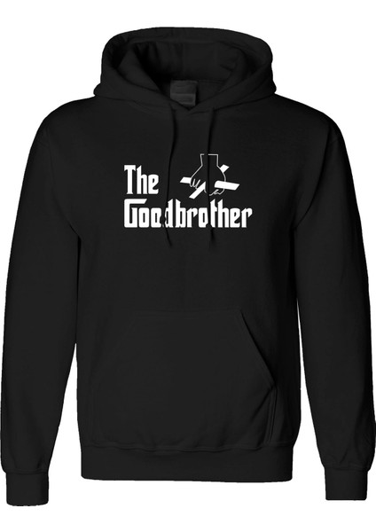 Good Brother Tasarım Dijital Baskılı 3 Iplik Şardonlu Unisex Kapüşonlu Hoodie Sweatshirt