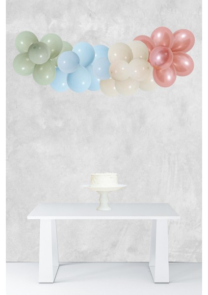 Retro Boho Konsept Balon Zinciri Parti Balon Seti 42 Parça