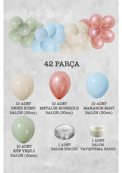 Retro Boho Konsept Balon Zinciri Parti Balon Seti 42 Parça fiyatları