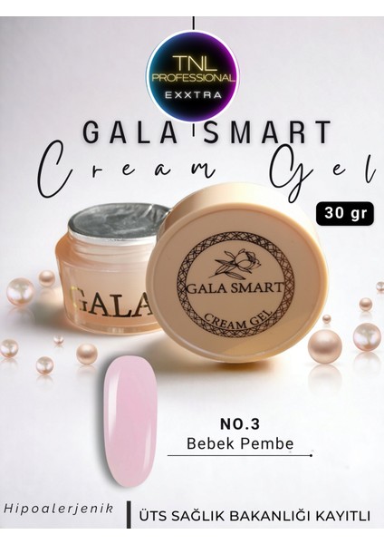 Cream Krem Jel No: 03 Yoğun Kıvam 30 G Tırnak Tamir Jeli Protez Jel Tırnak