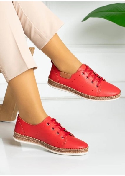 231749 Kadın Hakiki Deri Smart Casual Spor Ayakkabı