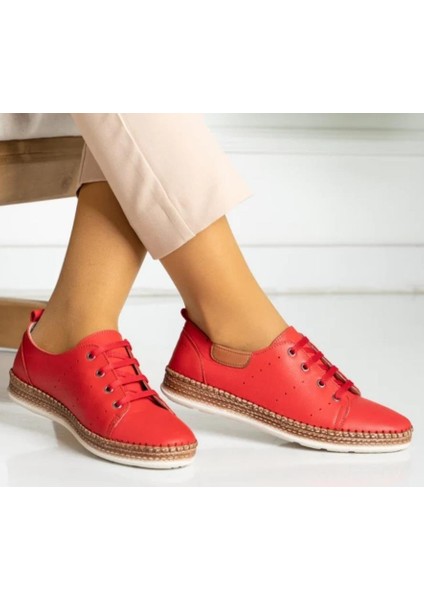 231749 Kadın Hakiki Deri Smart Casual Spor Ayakkabı