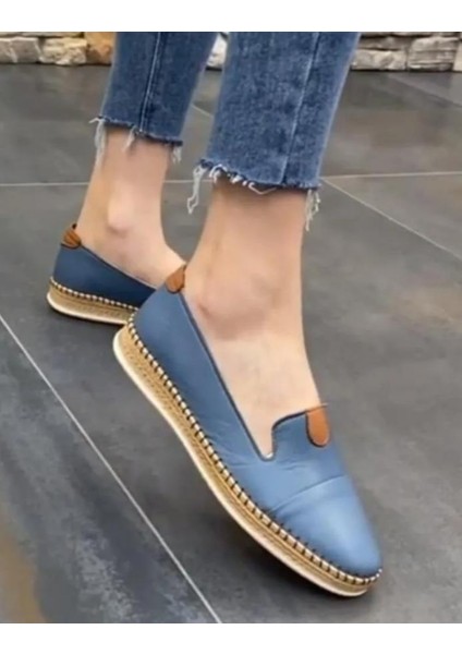 231745 Kadın Casual Hakiki Deri Günlük Comfort Babet Ayakkabı modelleri
