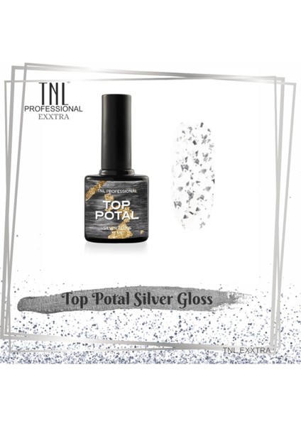Exxtra Top Potal Silver Gümüş Gri Top Coat 10 ml