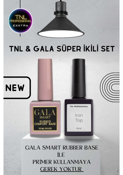 Exxtra Gala Smart Rubber Base & Tnl Iron Top Coat Kalıcı Oje Protez Jel Tırnak Ürünleri