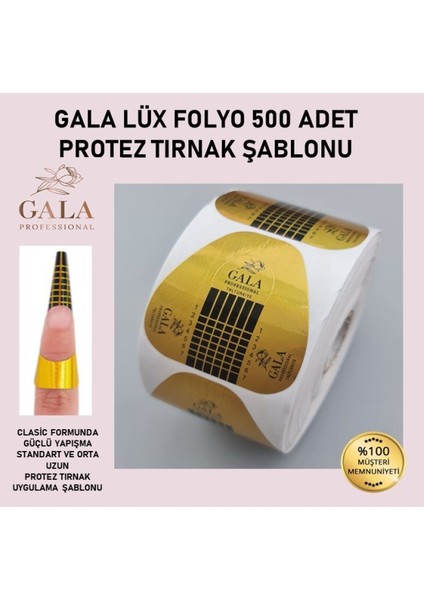 Gala Lüks Ve Çok Kullanım Plastik Tırnak Protez Şablonu