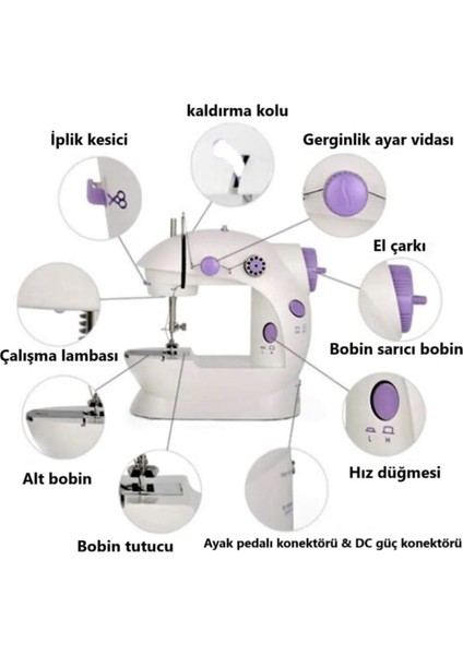 Işıklı Pedallı Portatif Dikiş Makinası indirimleri