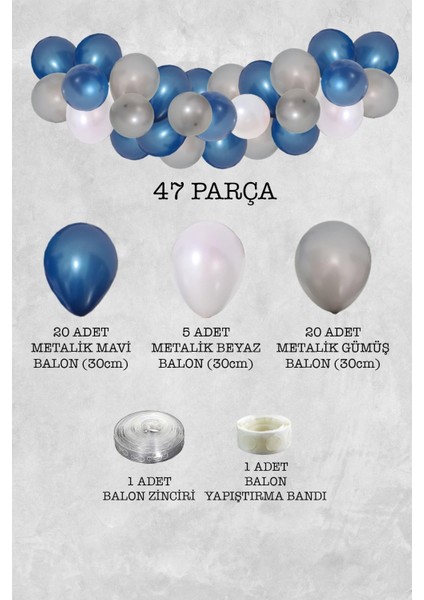Galaksi Konsept Balon Zinciri Uzay Tema Parti Balon Seti 47 Parça fiyatları