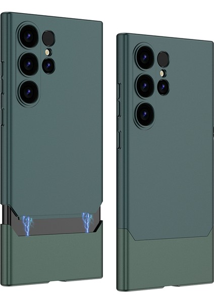 Samsung Galaxy S24 Ultra Kontrastlı Renk Çıkarılabilir Manyetik Pc Kapağı (Yurt Dışından)