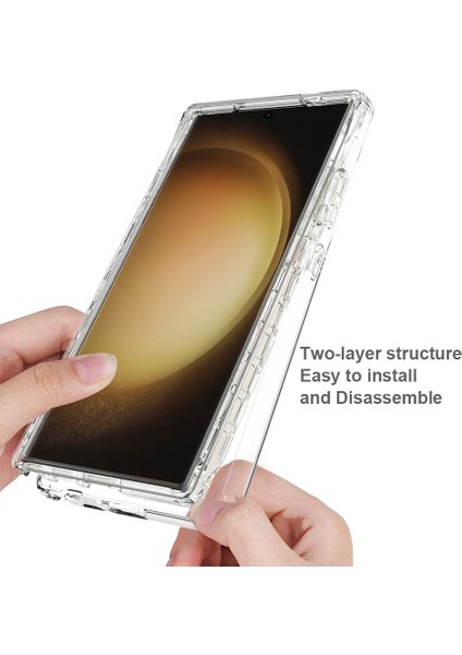 Samsung Galaxy S24 Ultra Damla Dayanıklı Pc+Tpu Clear Gradent Telefon Koruyucu Kabuk (Yurt Dışından)