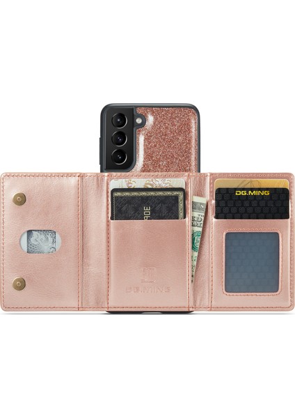 Samsung Galaxy S24+ Söndürülebilir Cüzdanlı Işıltılı Kickstand Kapağı (Yurt Dışından)