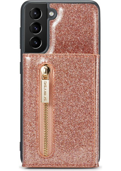 Samsung Galaxy S24+ Söndürülebilir Cüzdanlı Işıltılı Kickstand Kapağı (Yurt Dışından)