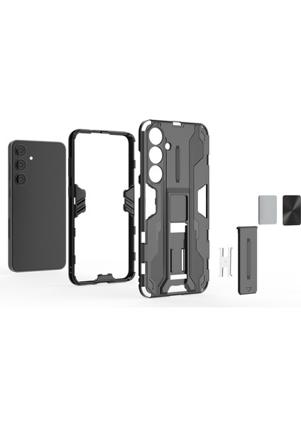 Samsung Galaxy S24+ Kickstand Pc+ Tpu Cep Telefonu Kapağı (Yurt Dışından)