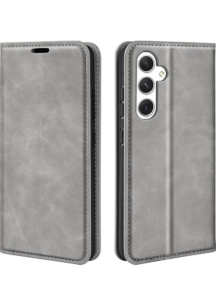 Samsung Galaxy S24+ Cilt Deri Deri Cüzdan Telefon Kapağı (Yurt Dışından)