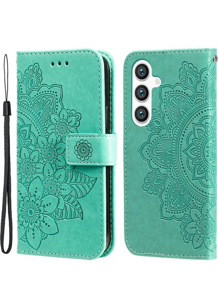 Samsung Galaxy S24+ Stand Cüzdanı Baskılı Pu Deri Cep Telefon Kabuğu Kapağı (Yurt Dışından)